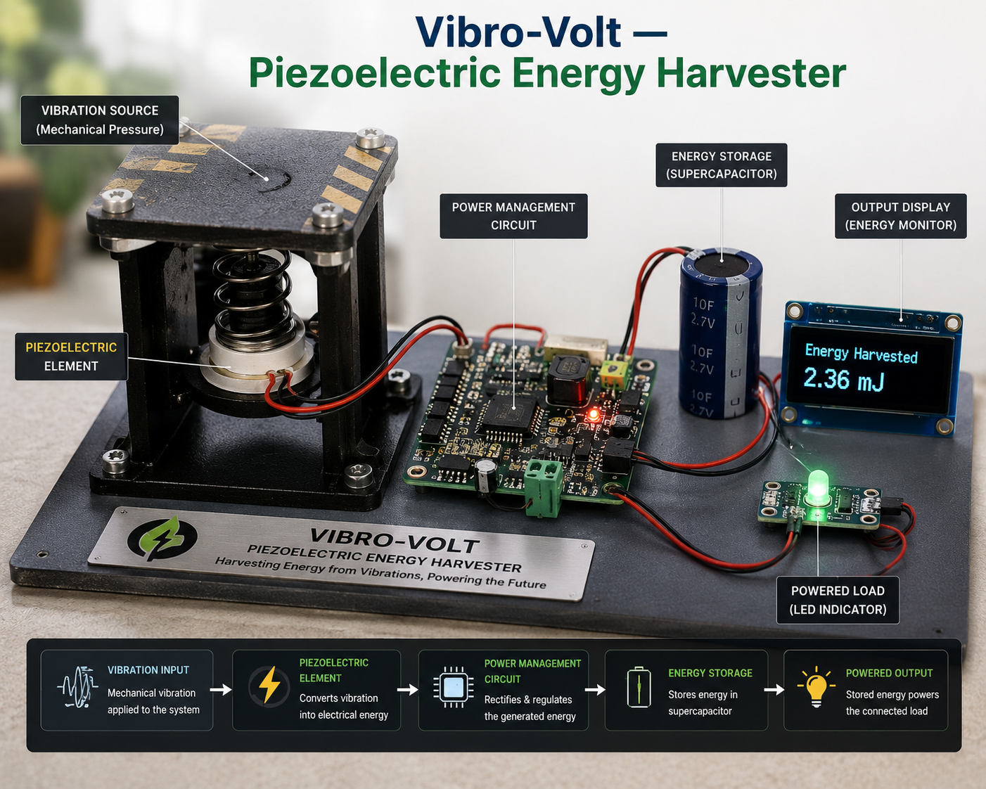 Vibro-Volt — Piezoelectric Energy Harvester cover
